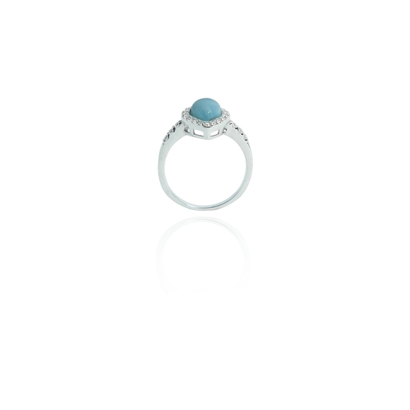 Sterling Silver Larimar Ring - Picture 2 of 4